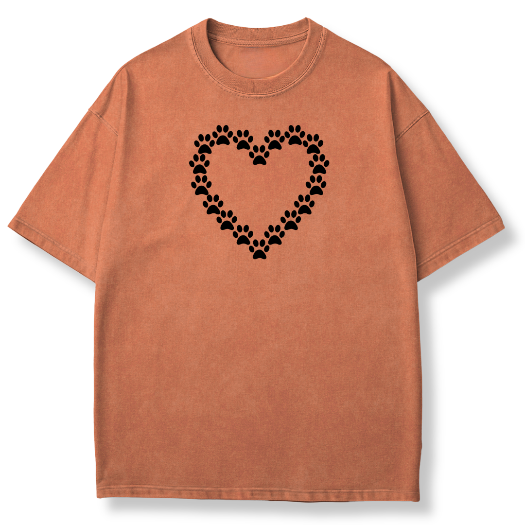 Paw Print Heart T-shirt