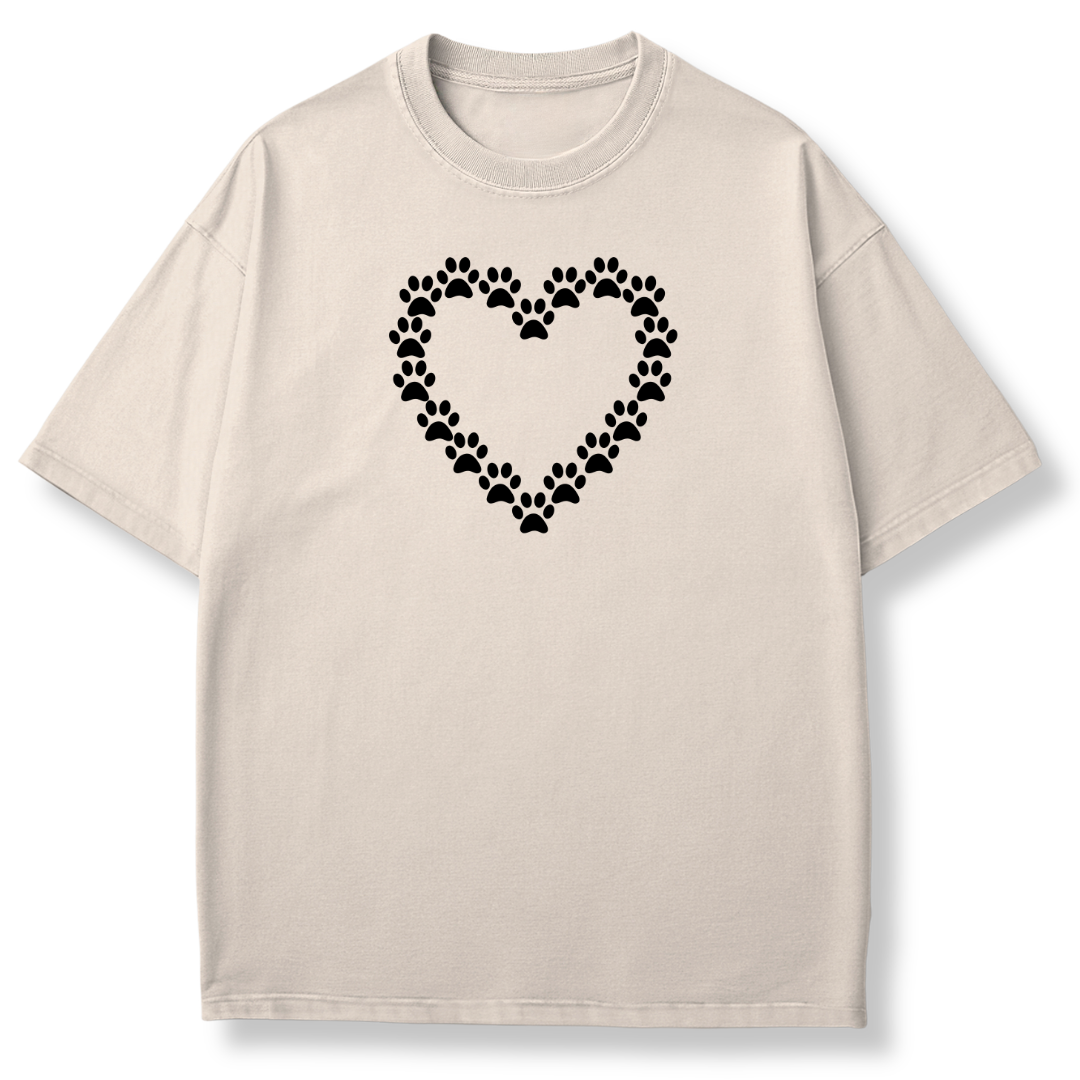Paw Print Heart T-shirt