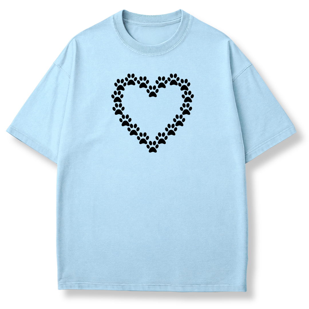 Paw Print Heart T-shirt