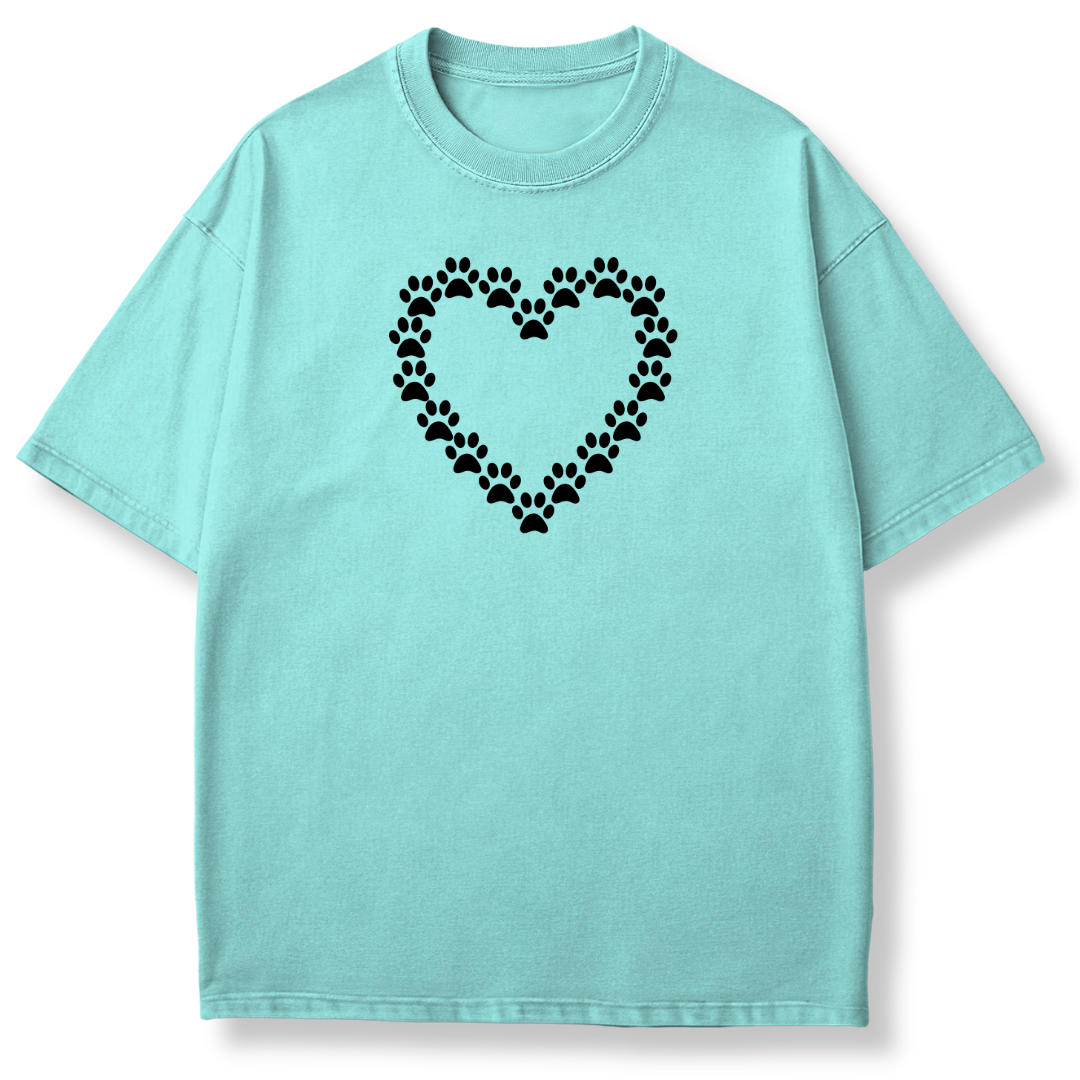 Paw Print Heart T-shirt