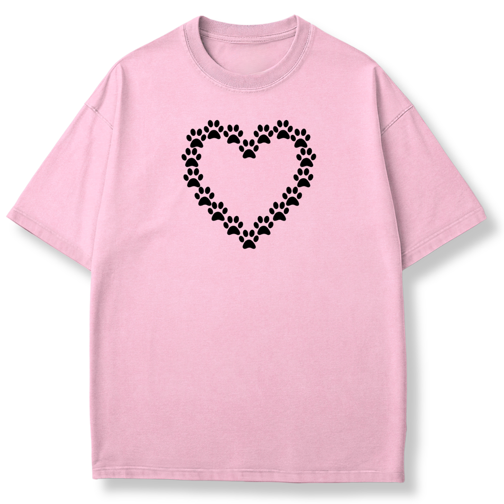Paw Print Heart T-shirt