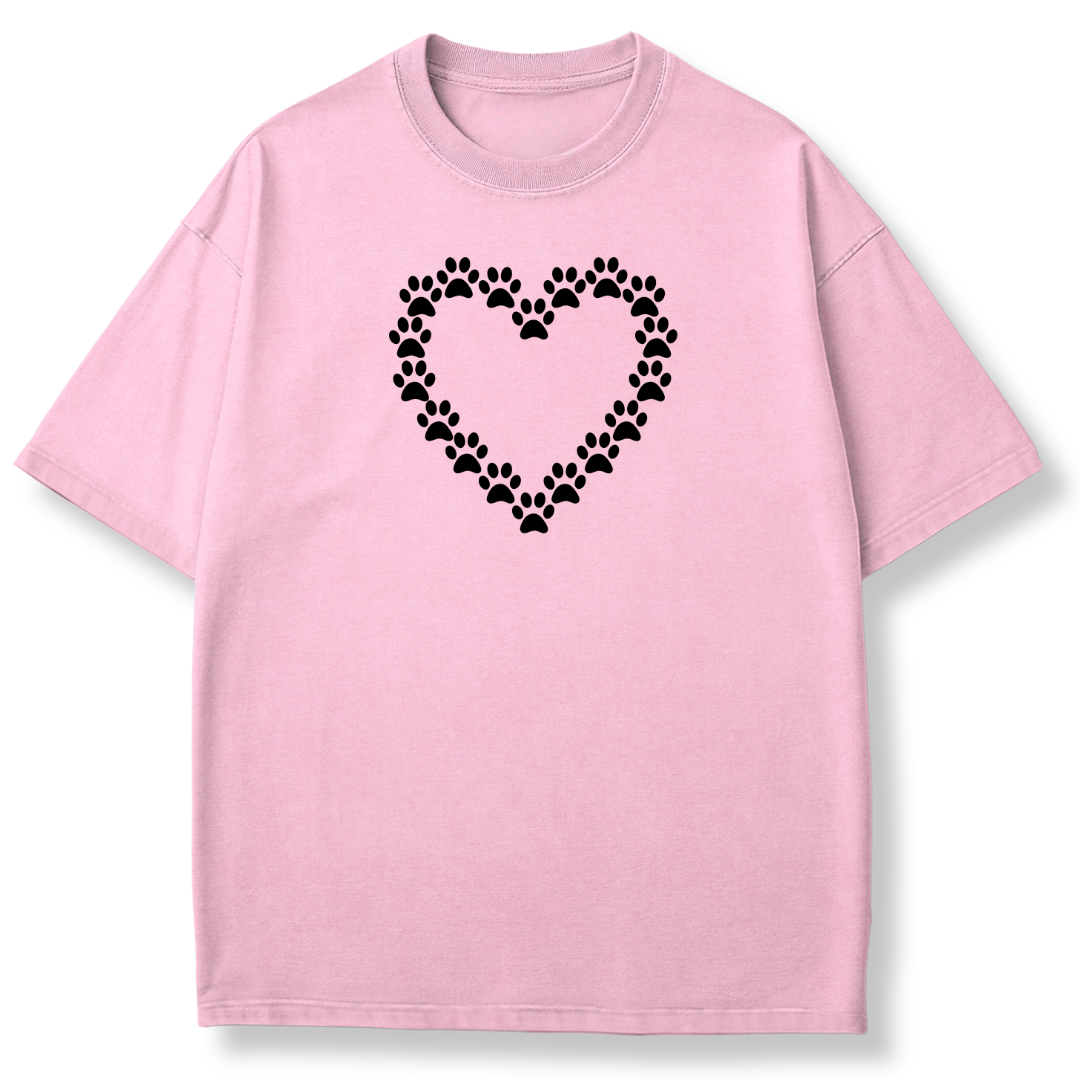 Paw Print Heart T-shirt
