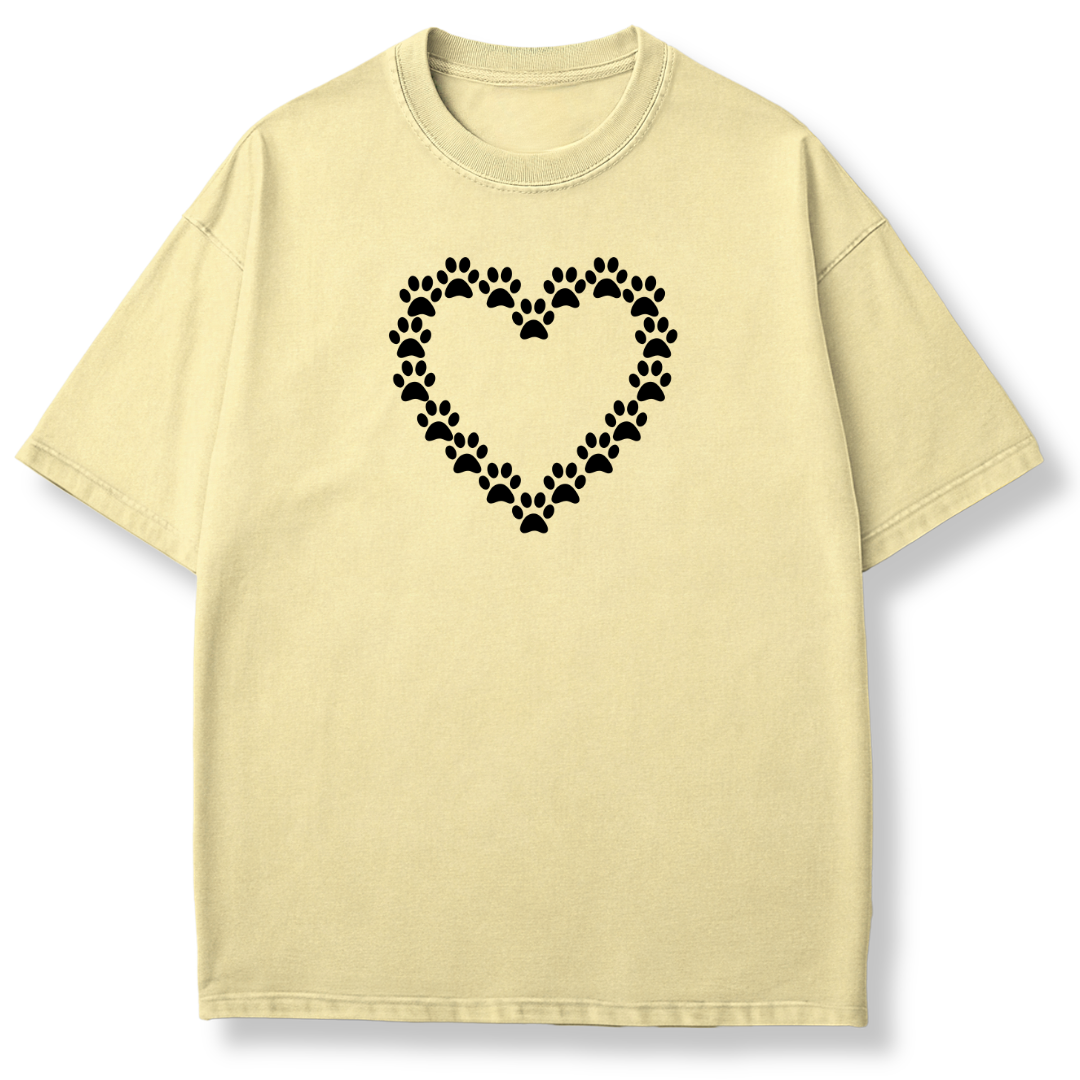 Paw Print Heart T-shirt