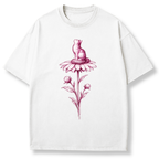 Pink Flower Sketch T-shirt