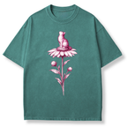 Pink Flower Sketch T-shirt