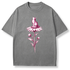 Pink Flower Sketch T-shirt
