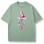 Pink Flower Sketch T-shirt