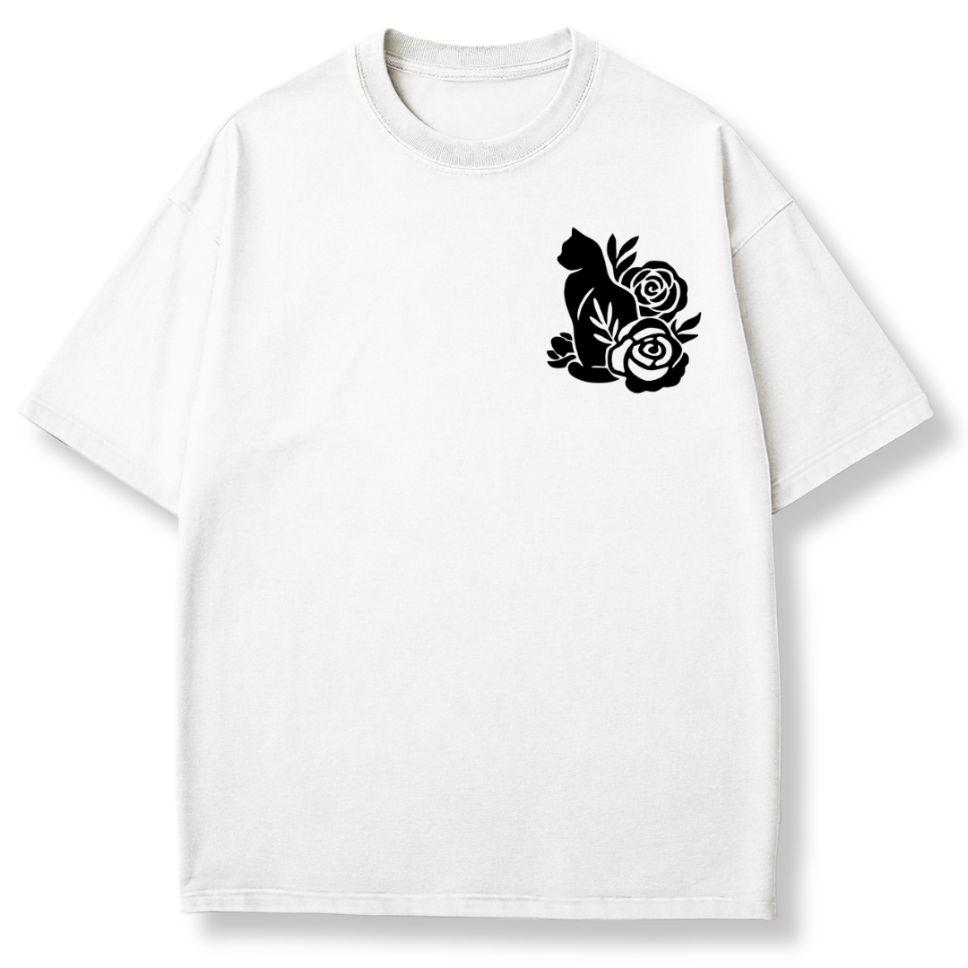 Floral Cat T-shirt