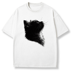 Detailed Cat Profile T-shirt