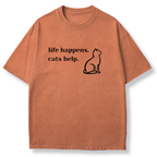 Life Happens Cats Help T-shirt