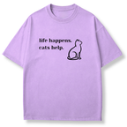 Life Happens Cats Help T-shirt