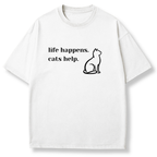 Life Happens Cats Help T-shirt