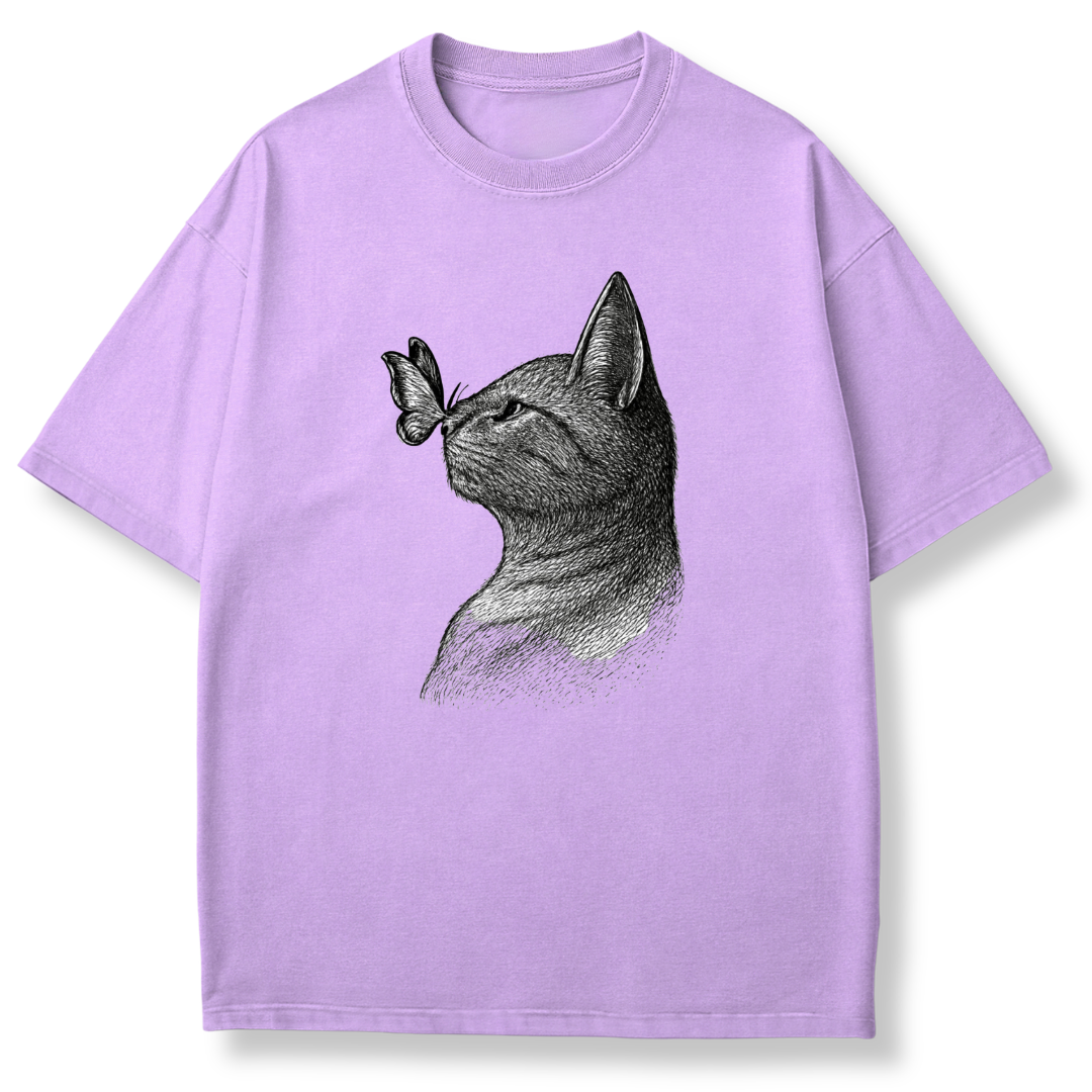 Cat & Butterfly T-shirt