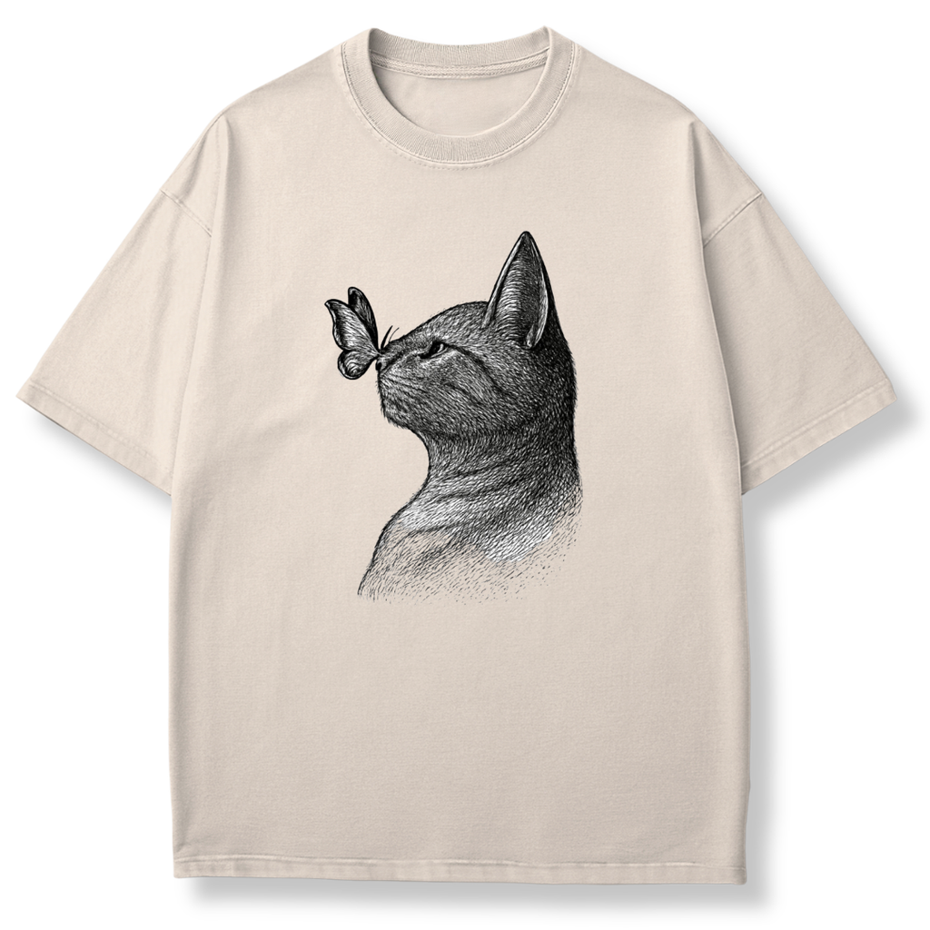 Cat & Butterfly T-shirt