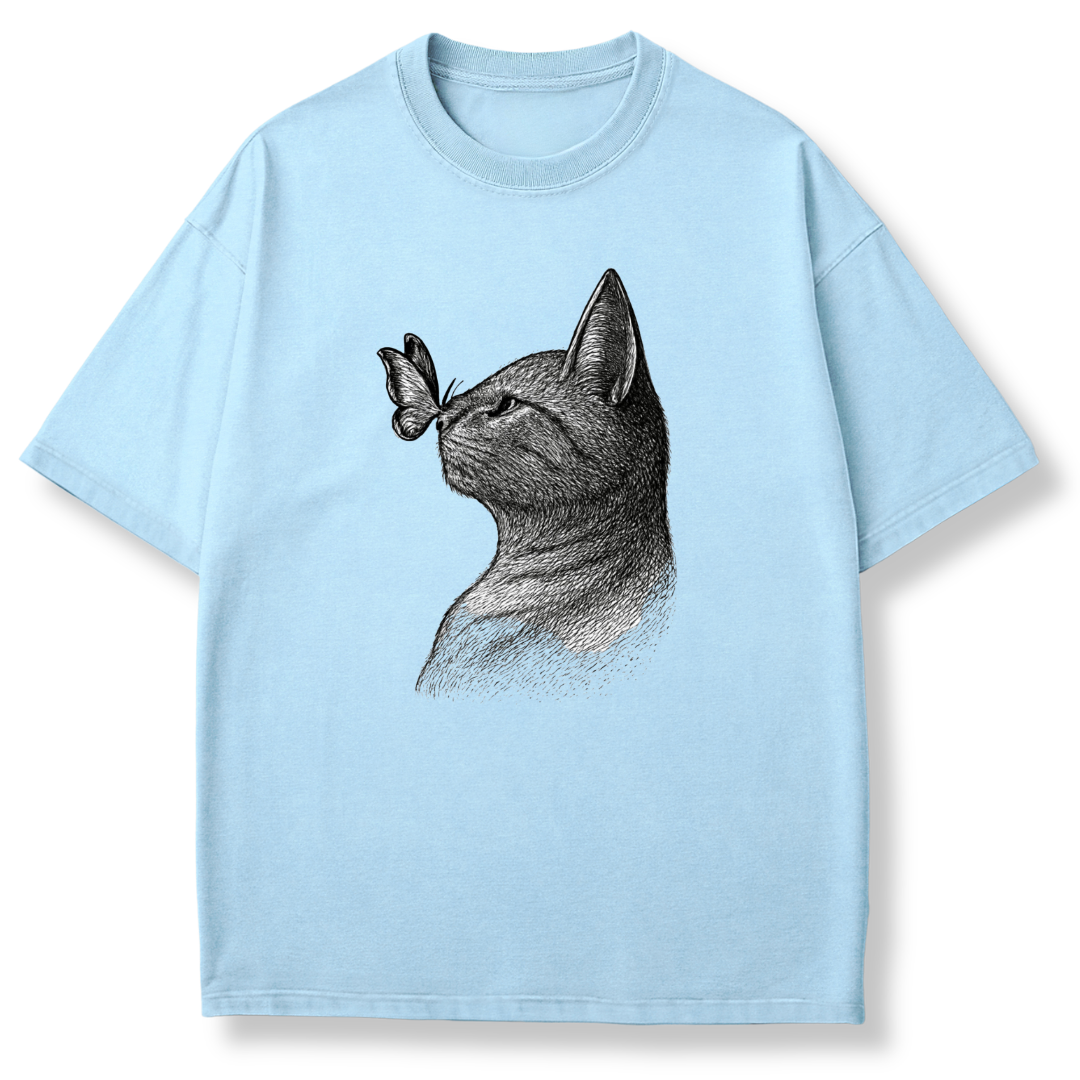 Cat & Butterfly T-shirt