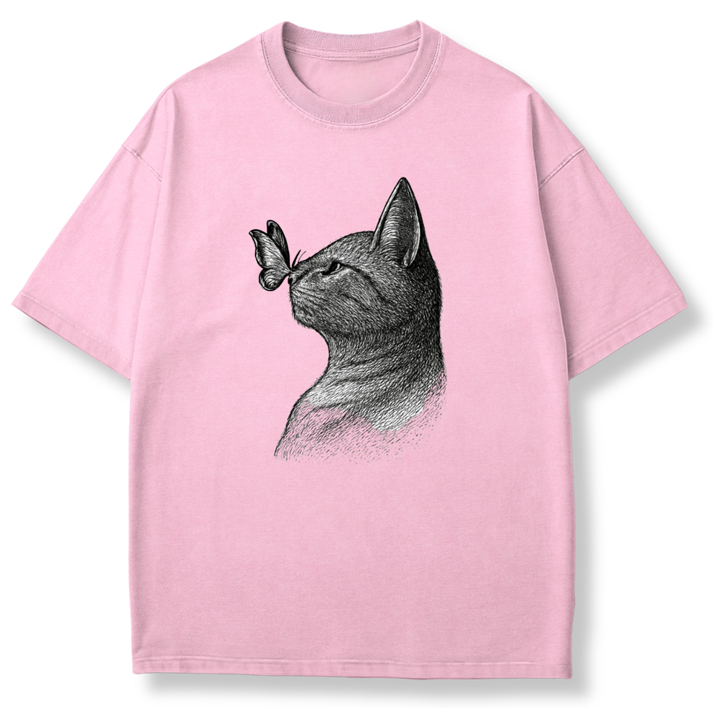 Cat & Butterfly T-shirt