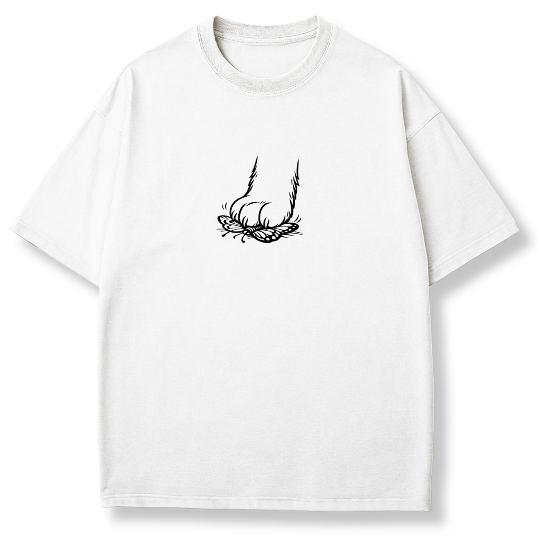 Cat Stomps Butterfly T-shirt