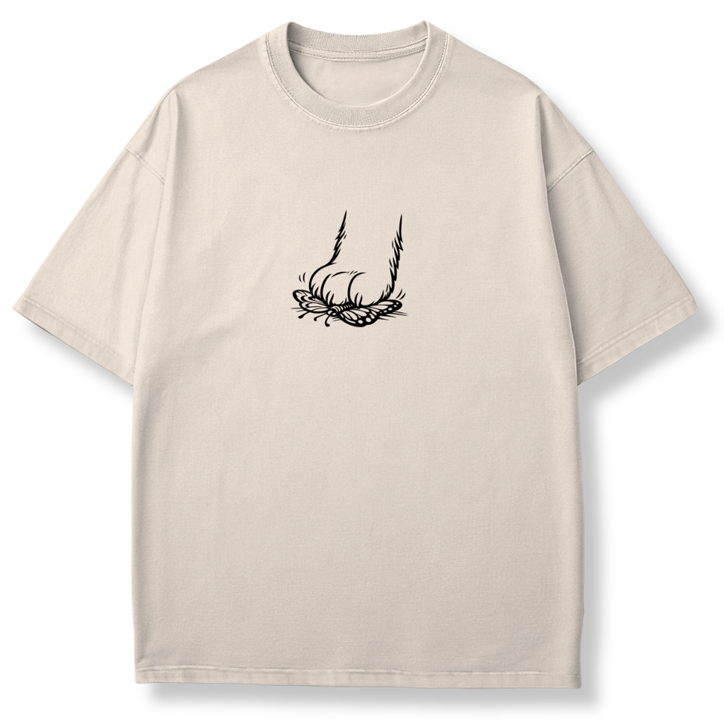 Cat Stomps Butterfly T-shirt