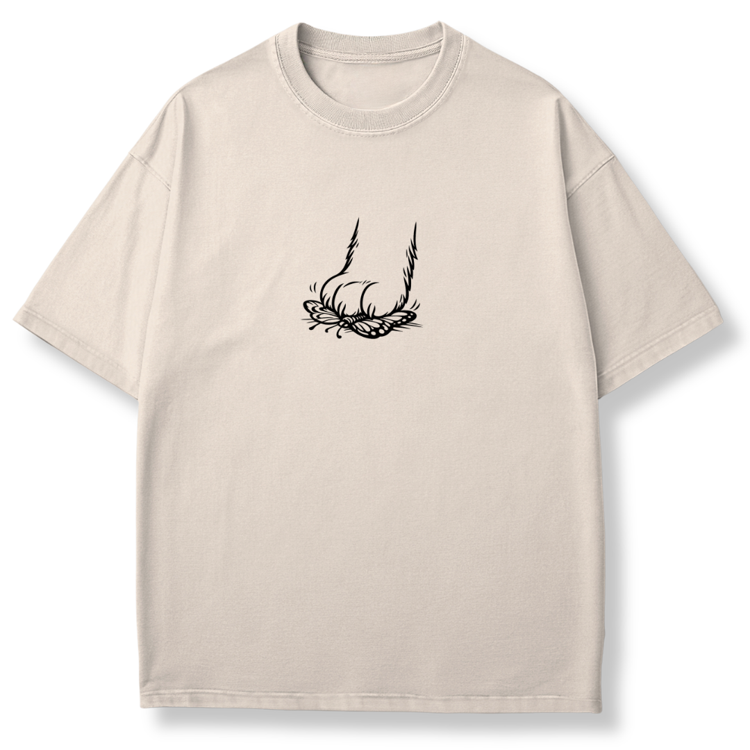 Cat Stomps Butterfly T-shirt