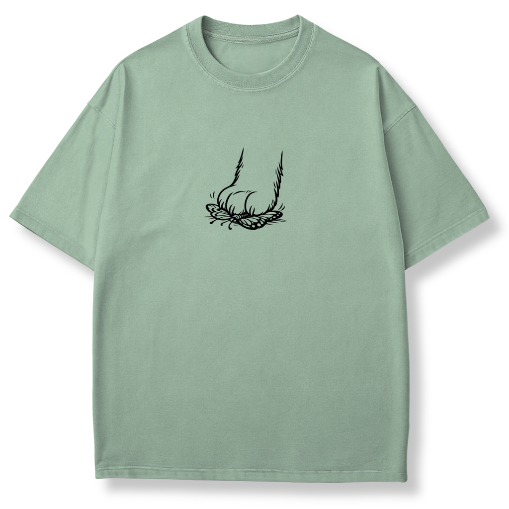Cat Stomps Butterfly T-shirt
