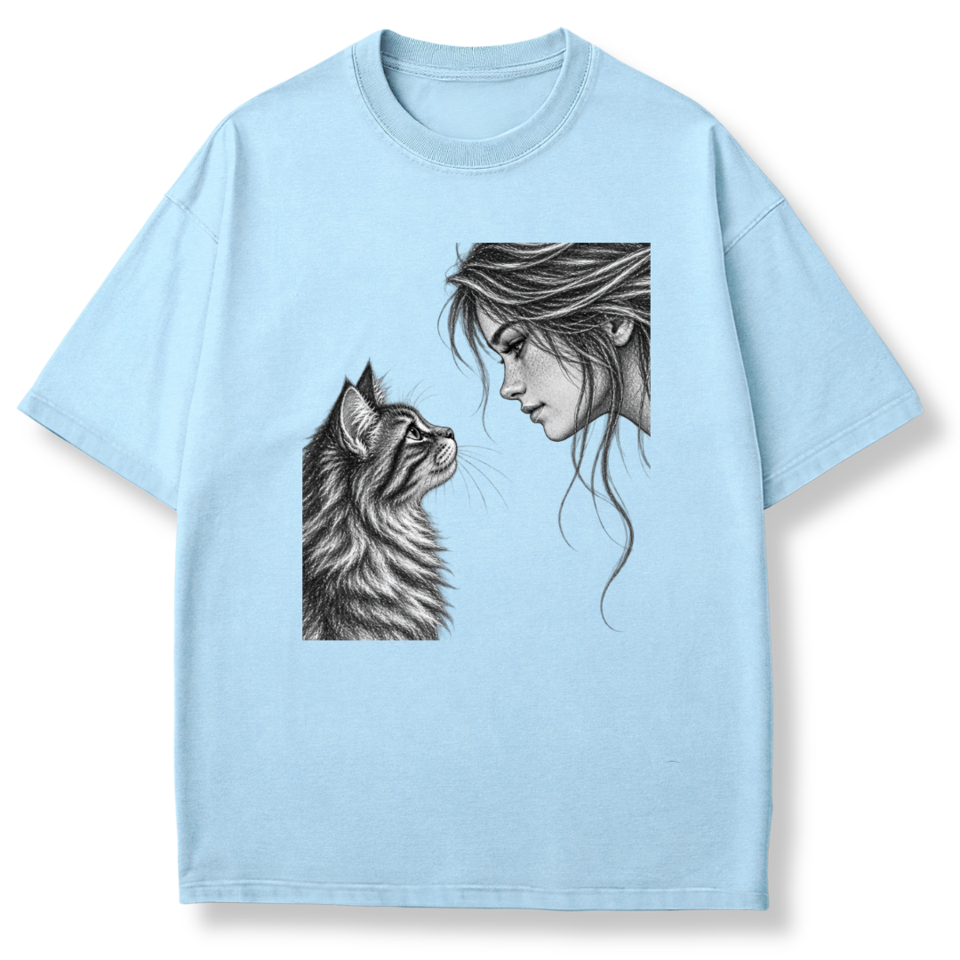 Woman & Cat T-shirt
