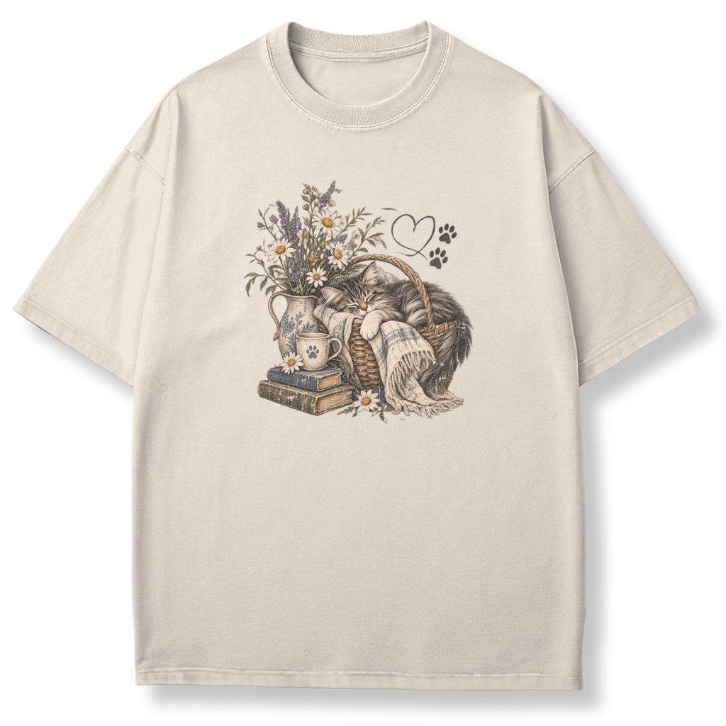 Cozy Cat Basket T-shirt