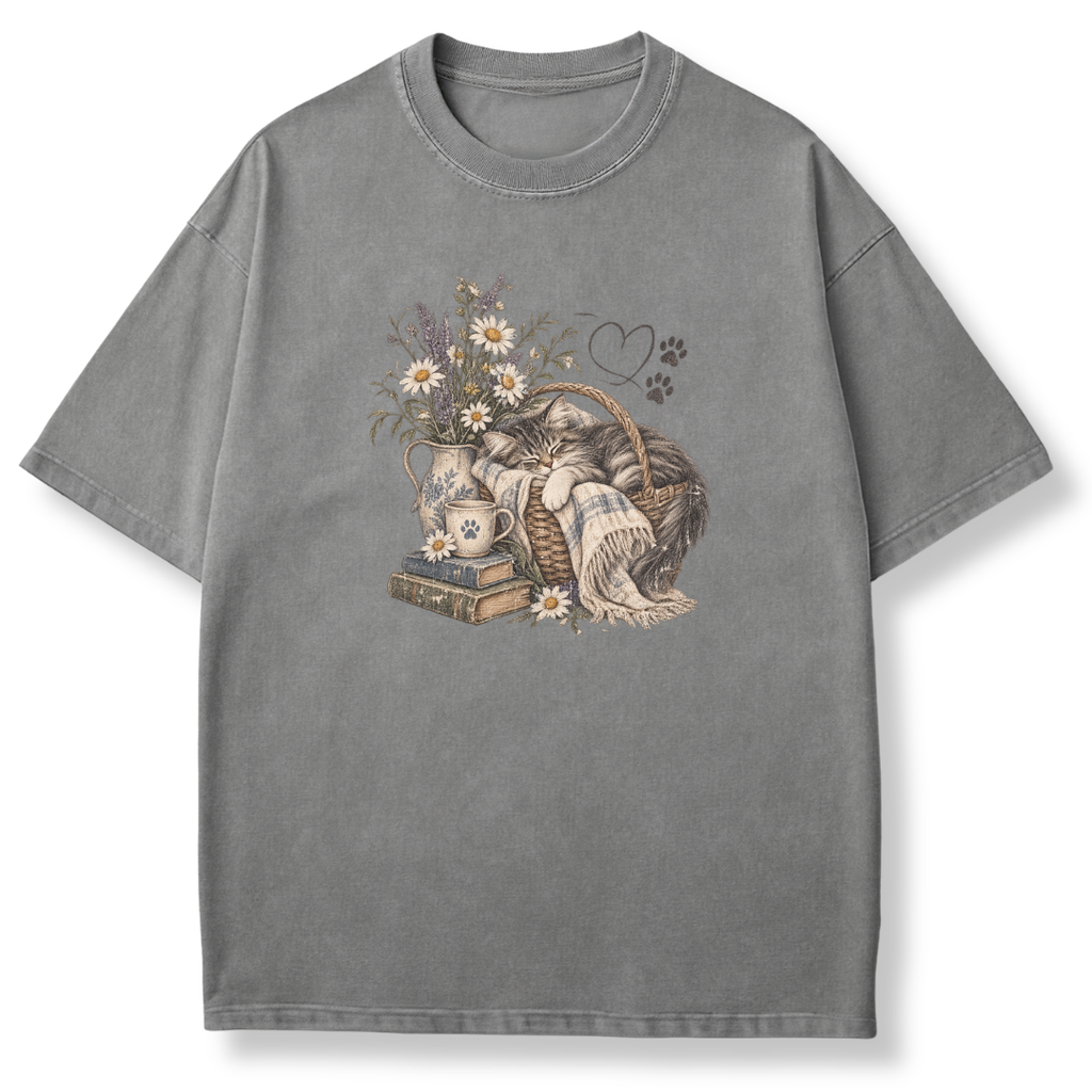 Cozy Cat Basket T-shirt
