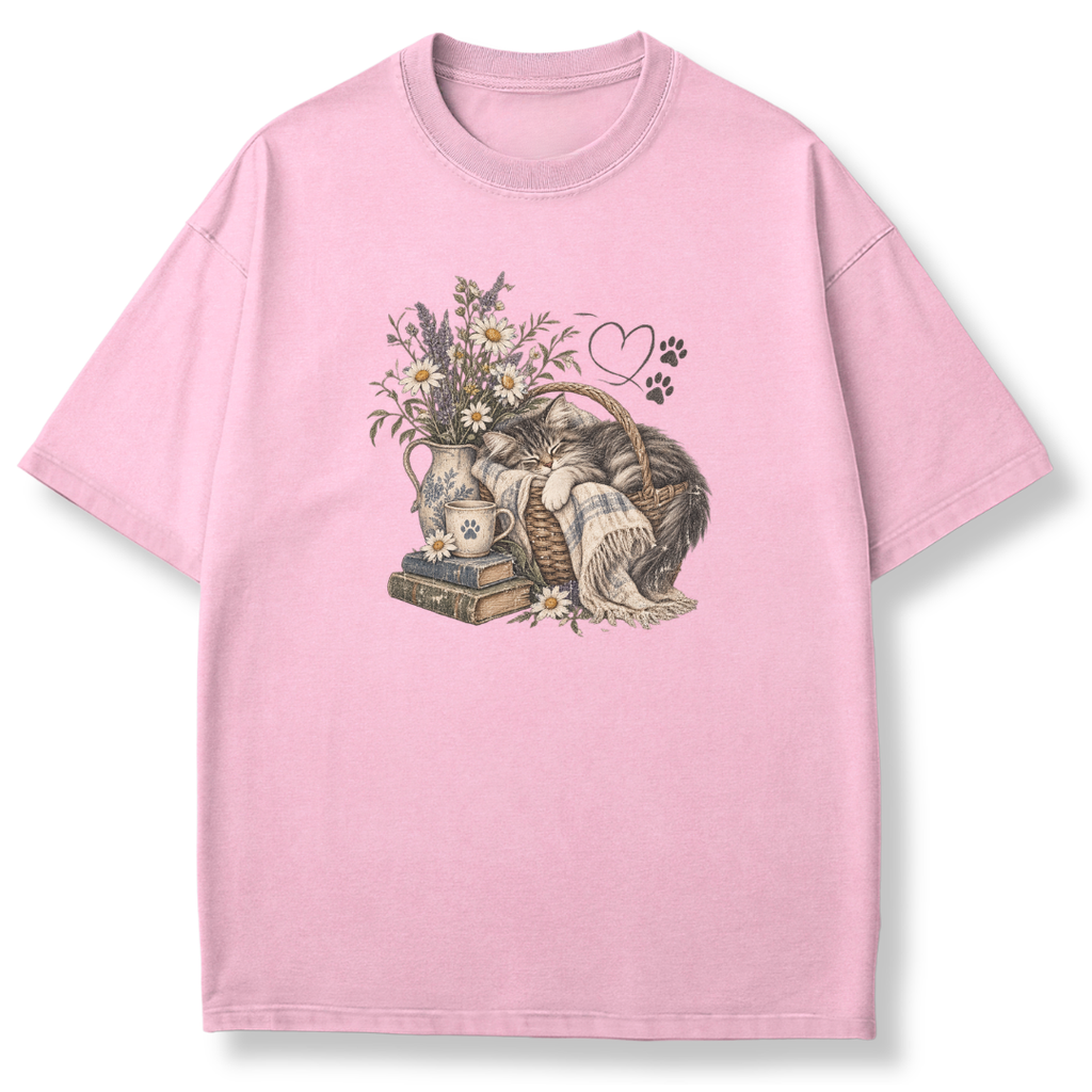 Cozy Cat Basket T-shirt