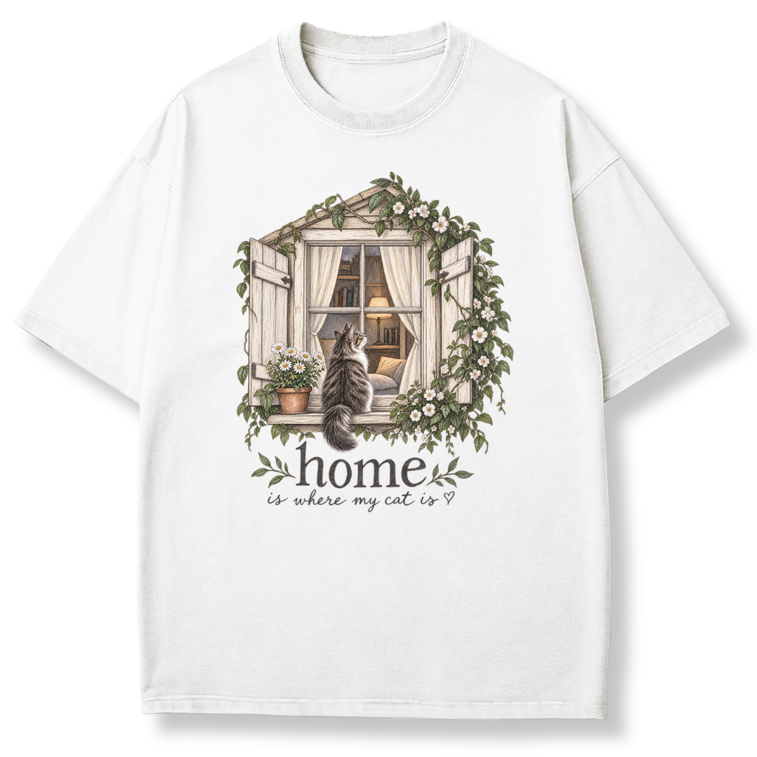 Home is Where My Cat is T-shirt