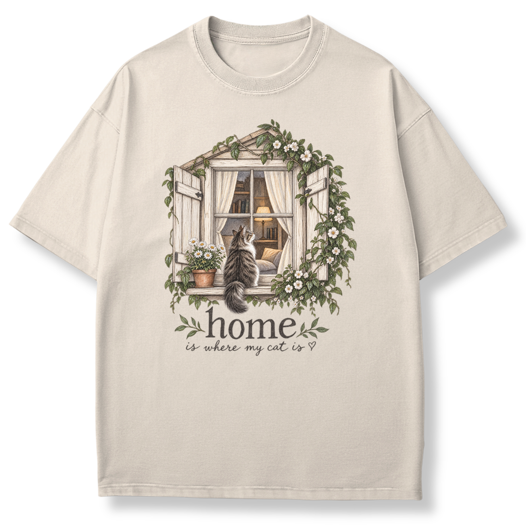 Home is Where My Cat is T-shirt