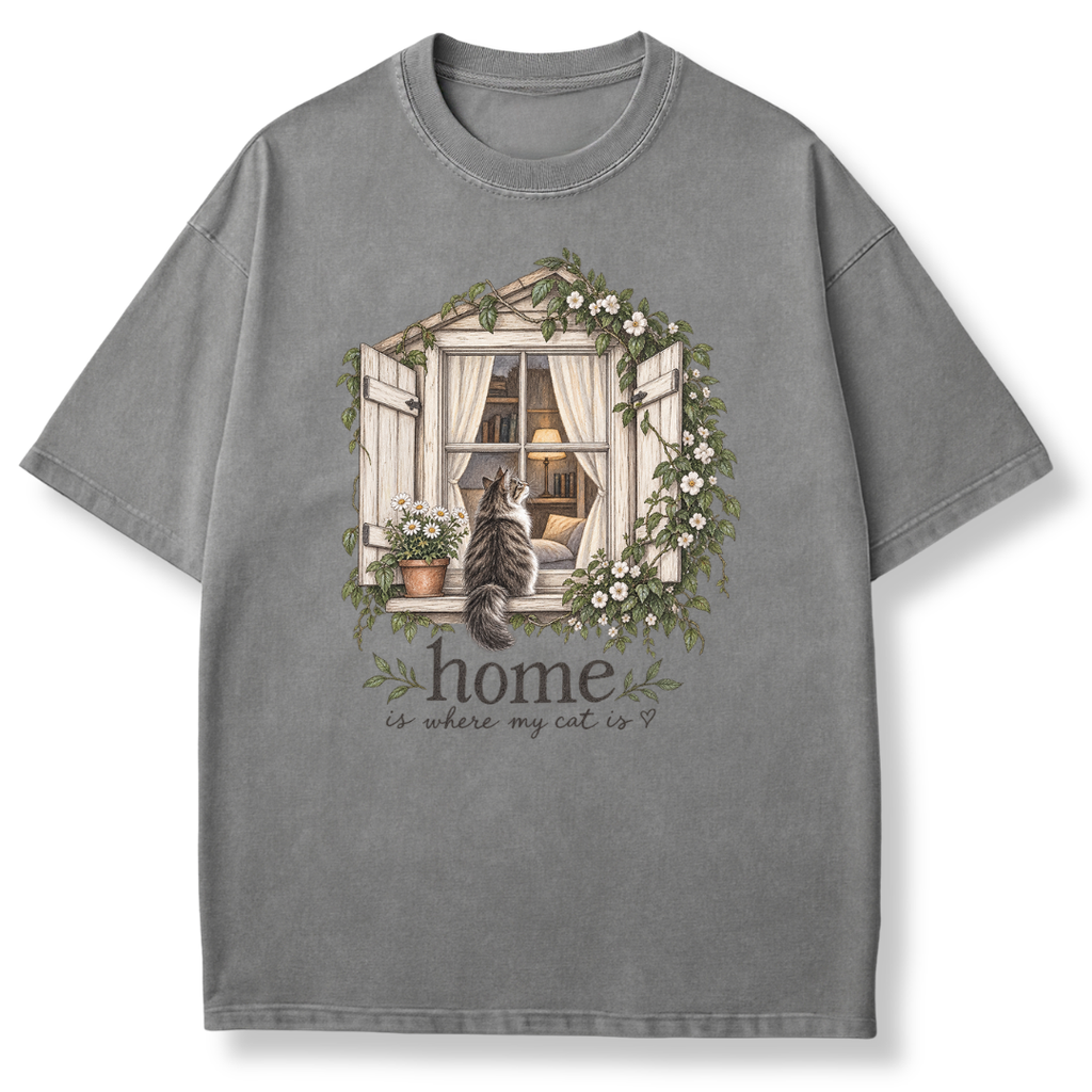 Home is Where My Cat is T-shirt