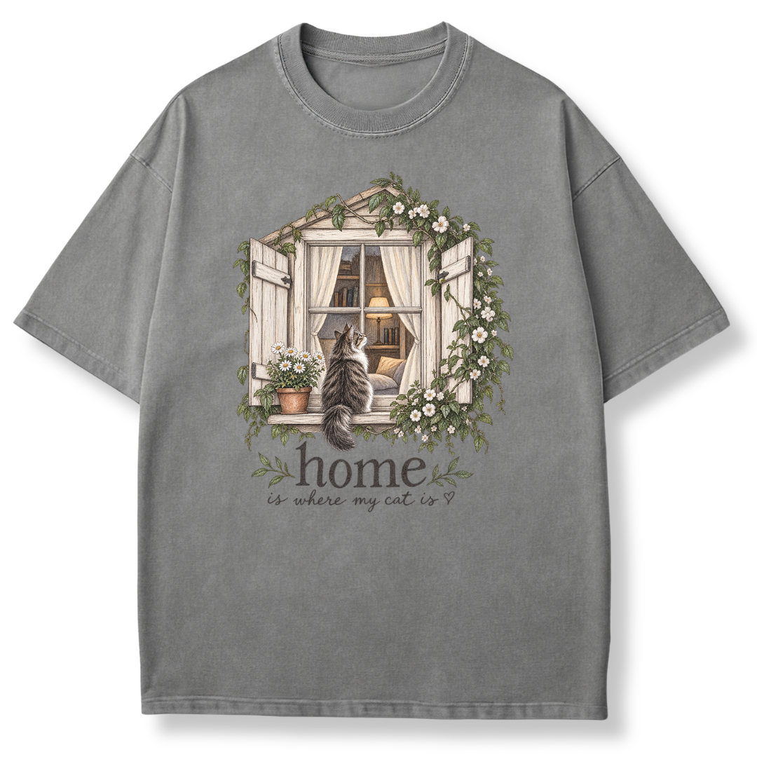 Home is Where My Cat is T-shirt