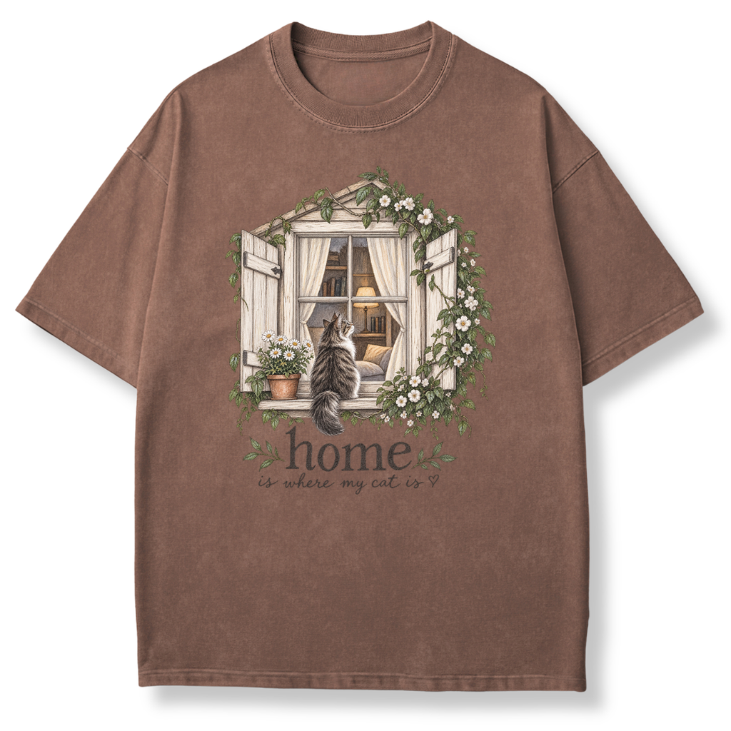 Home is Where My Cat is T-shirt