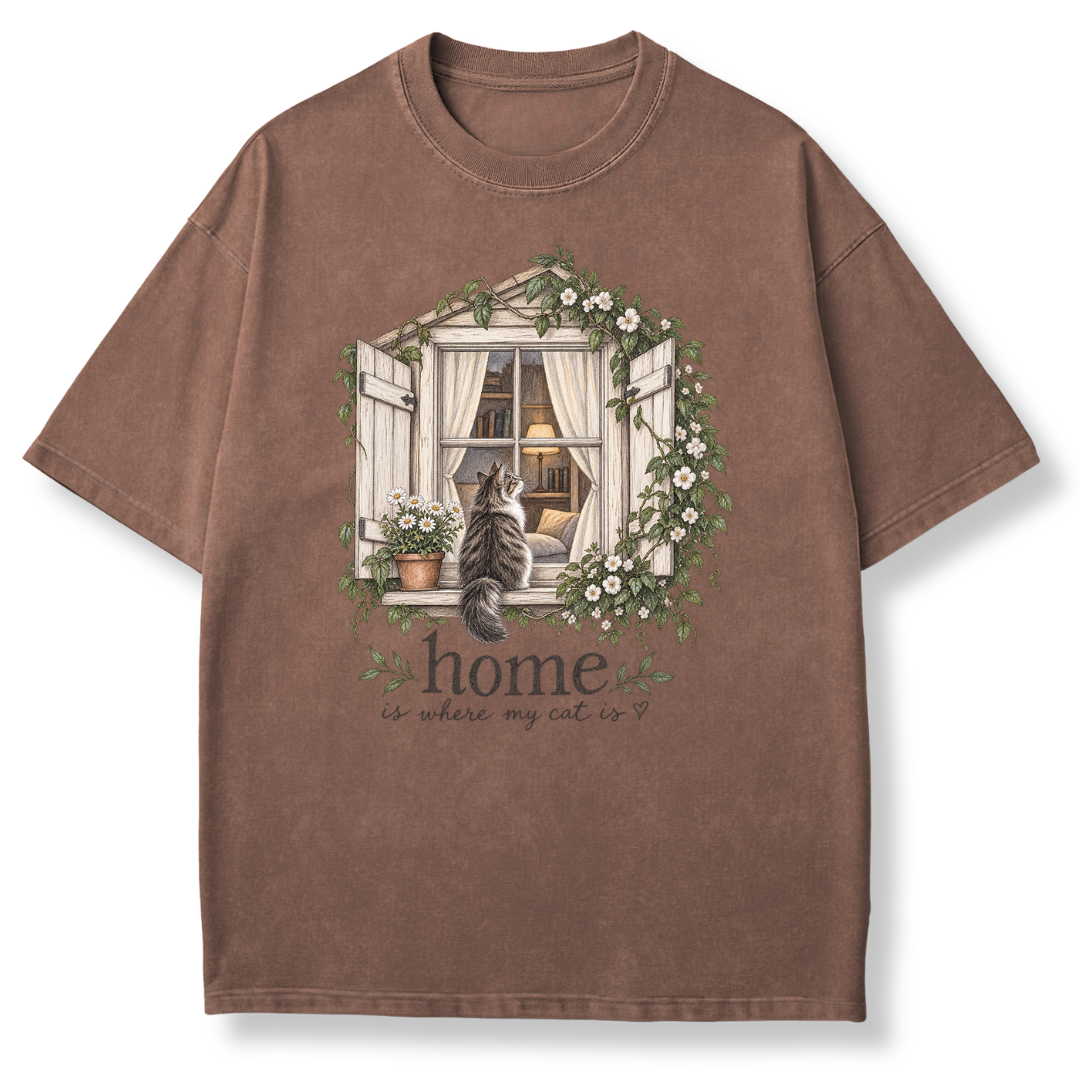 Home is Where My Cat is T-shirt