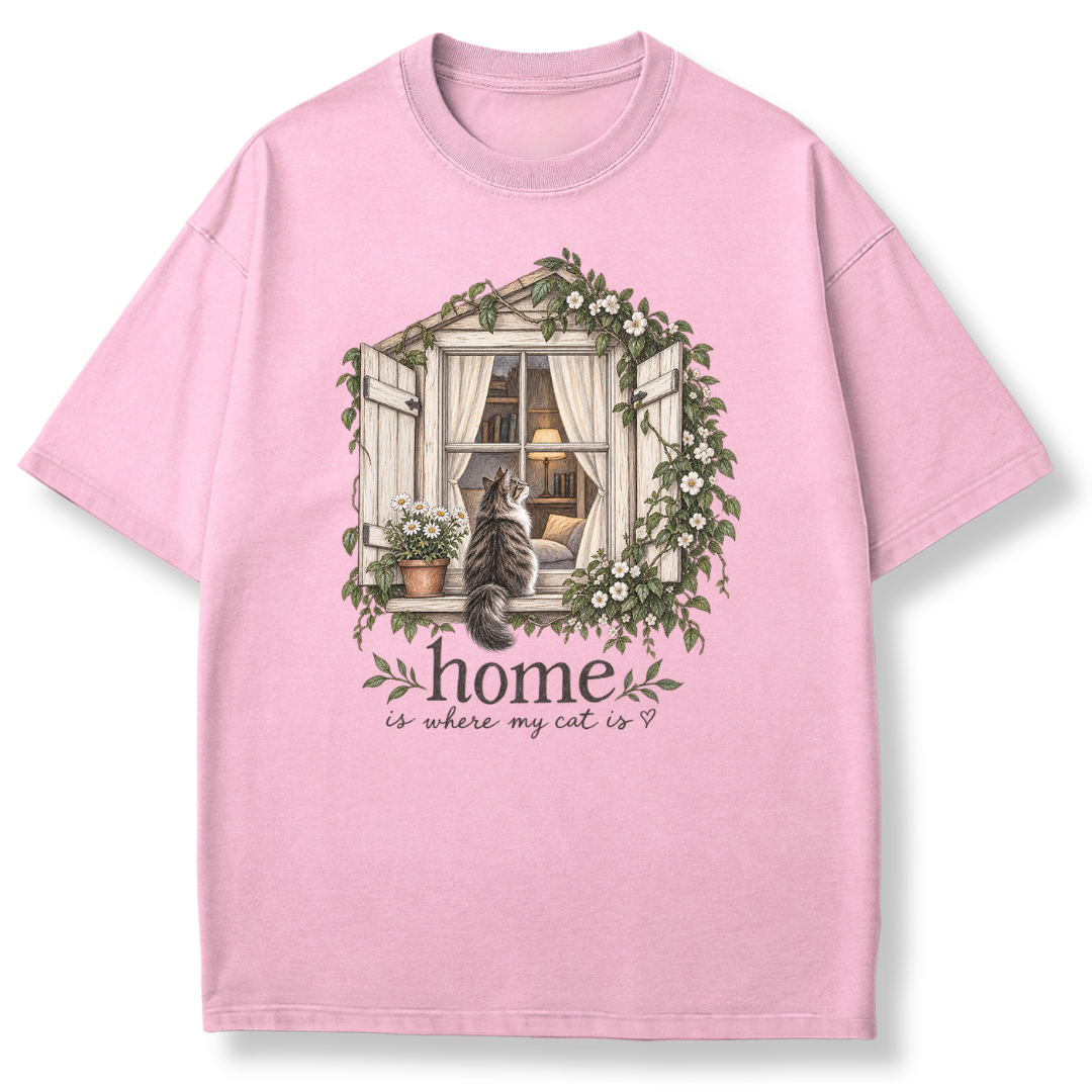 Home is Where My Cat is T-shirt