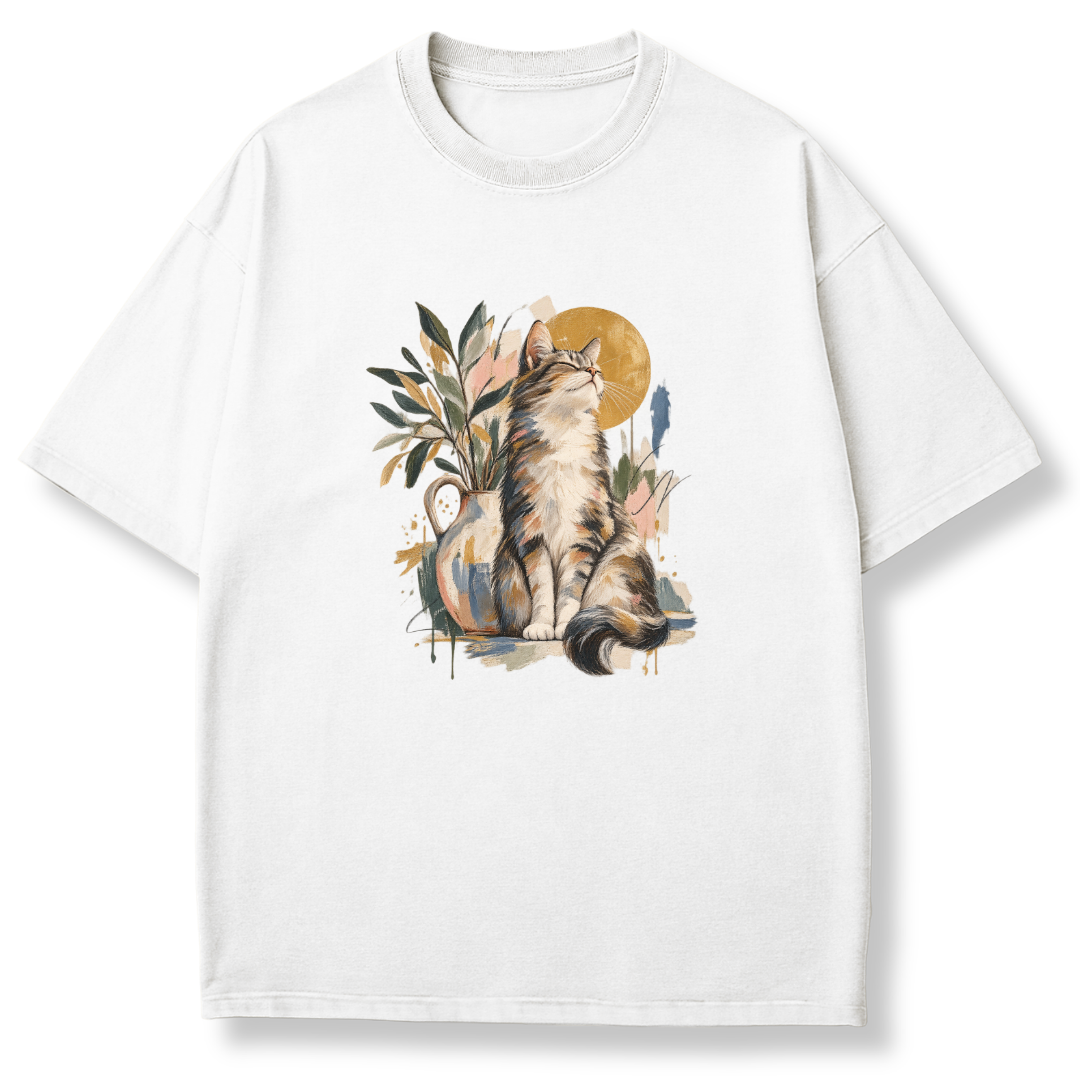Abstract Cat Art T-shirt