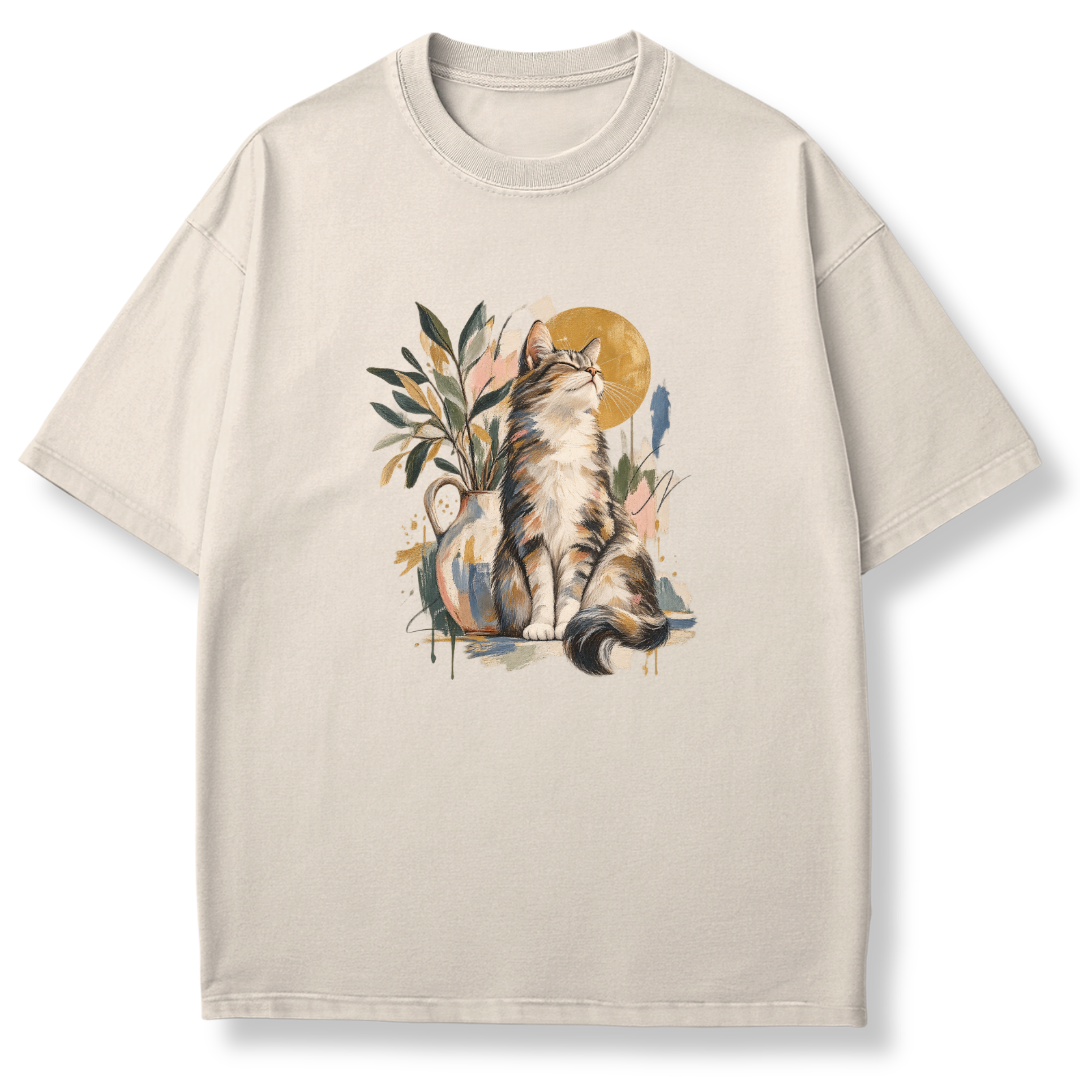 Abstract Cat Art T-shirt