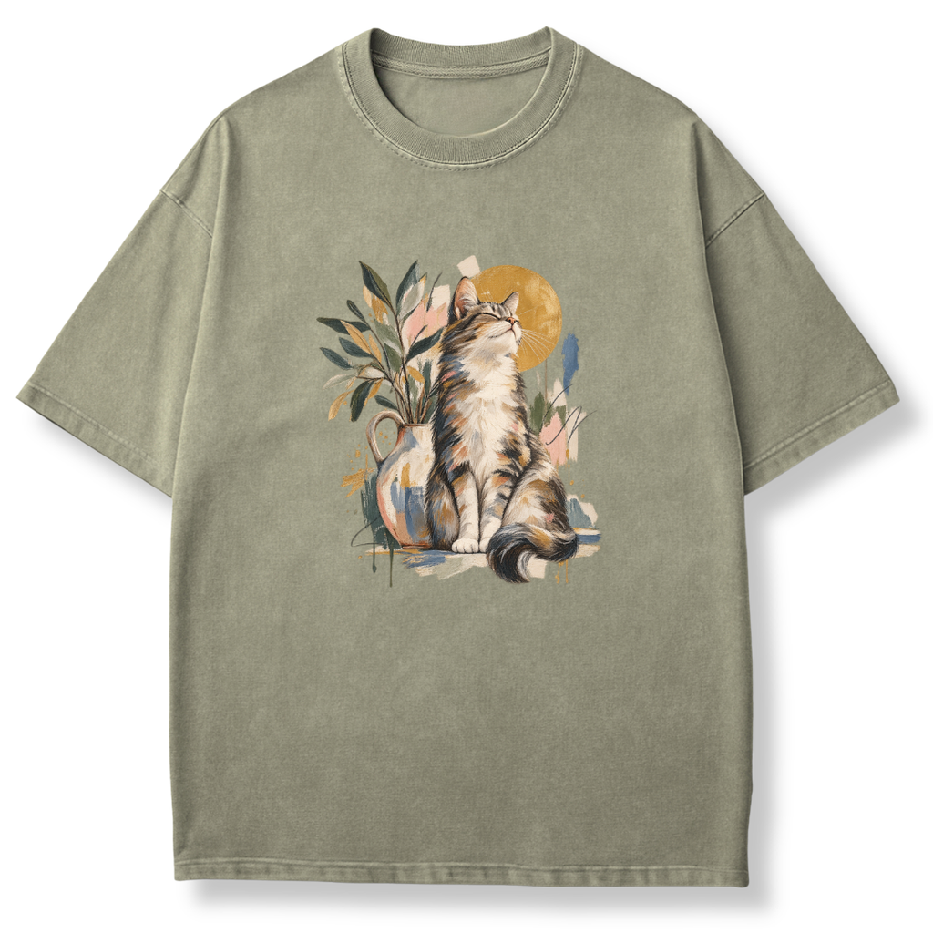 Abstract Cat Art T-shirt