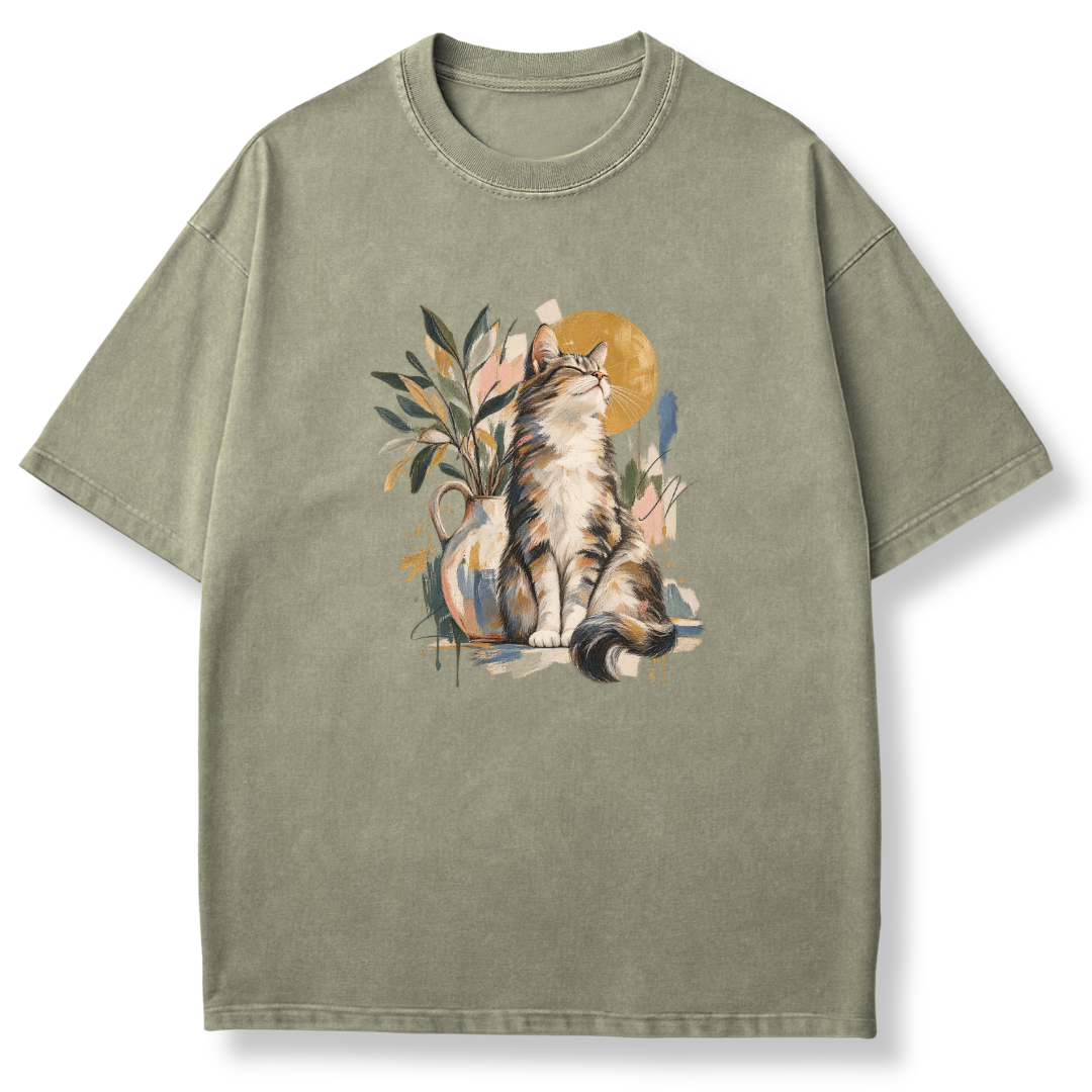 Abstract Cat Art T-shirt