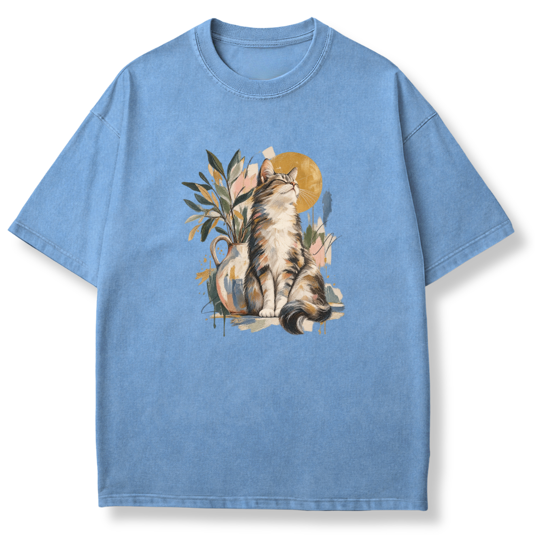 Abstract Cat Art T-shirt