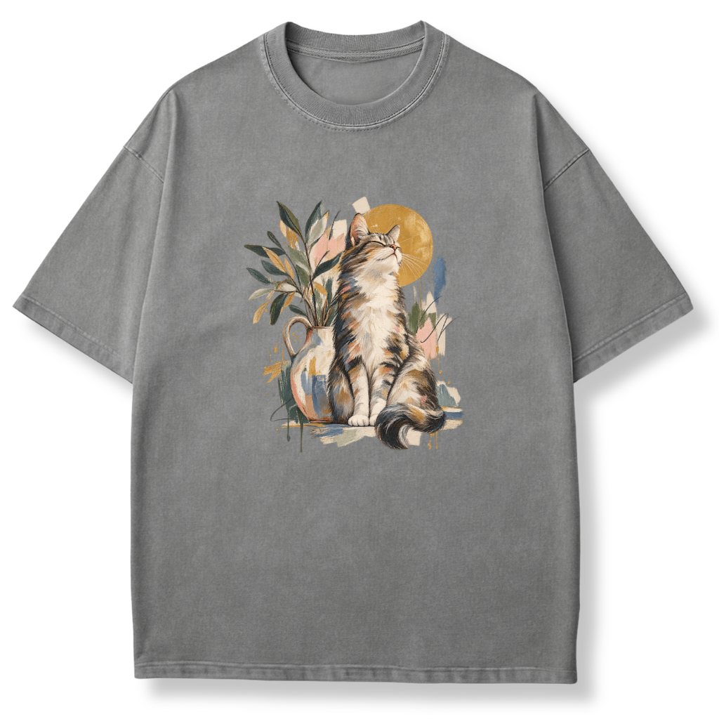 Abstract Cat Art T-shirt