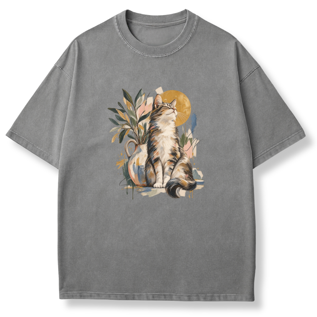 Abstract Cat Art T-shirt