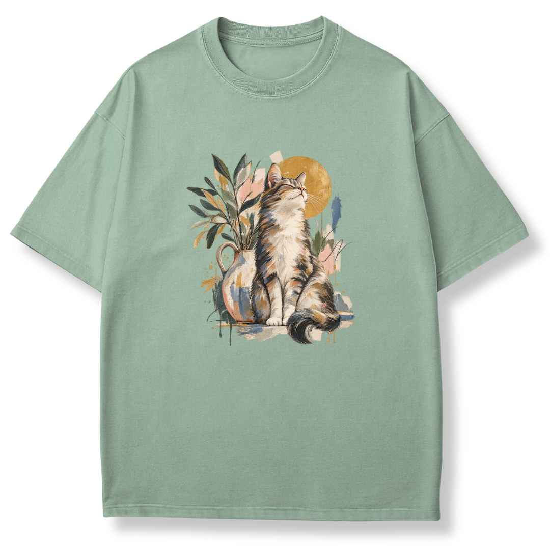 Abstract Cat Art T-shirt