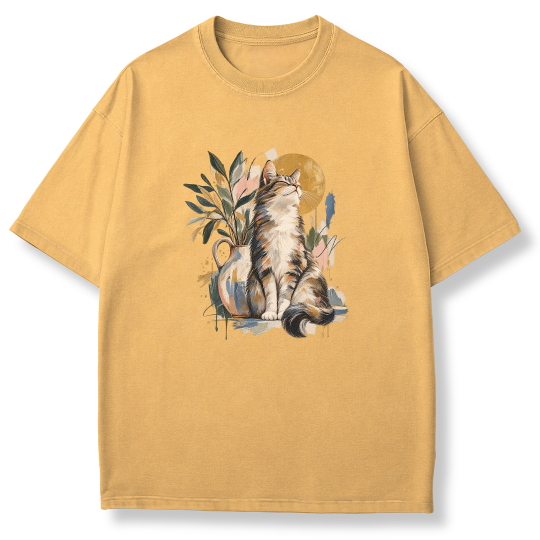 Abstract Cat Art T-shirt