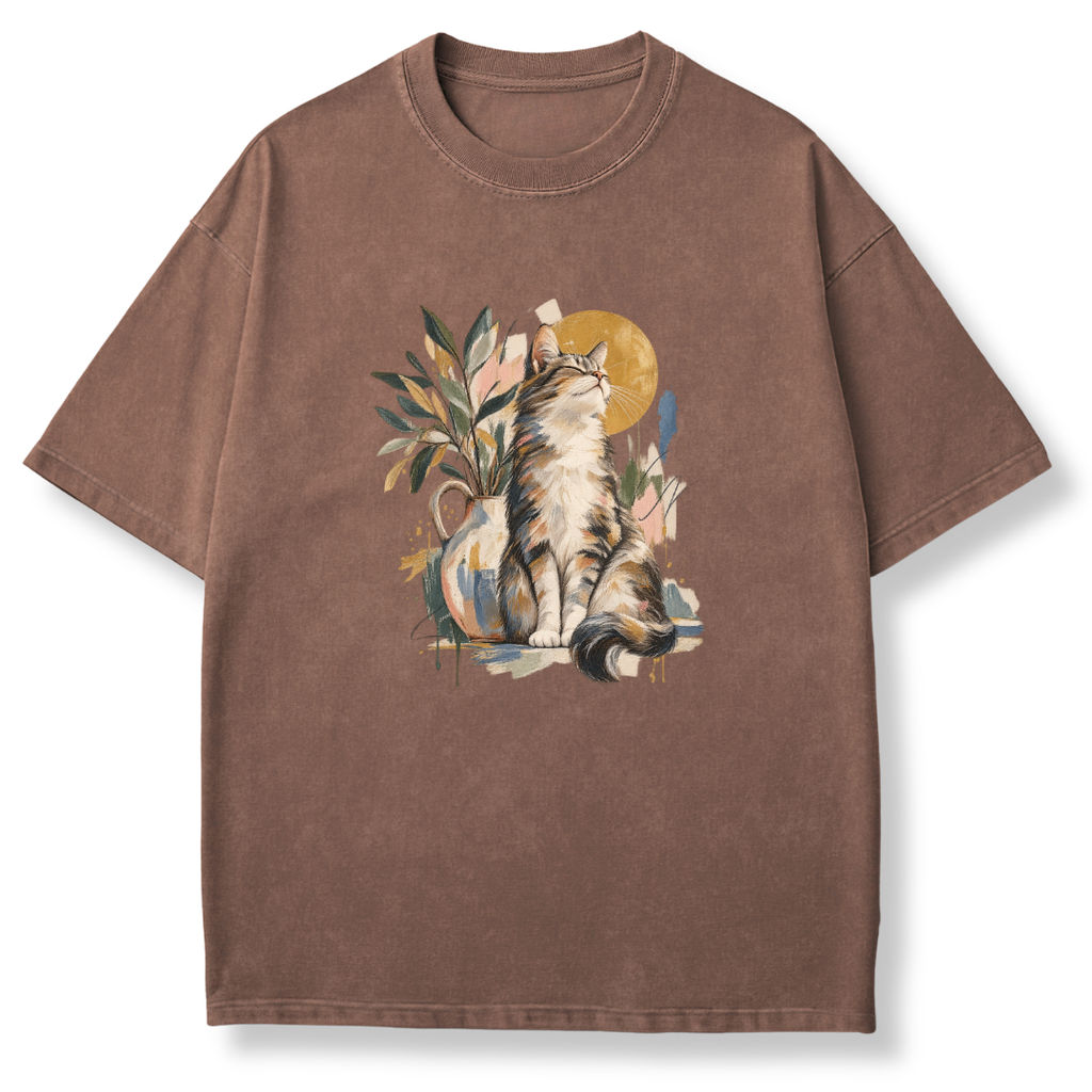 Abstract Cat Art T-shirt