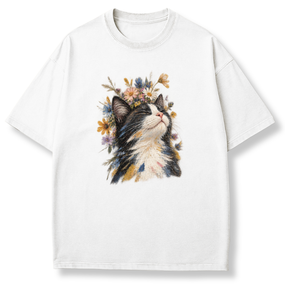 Painterly Cat Portrait T-shirt