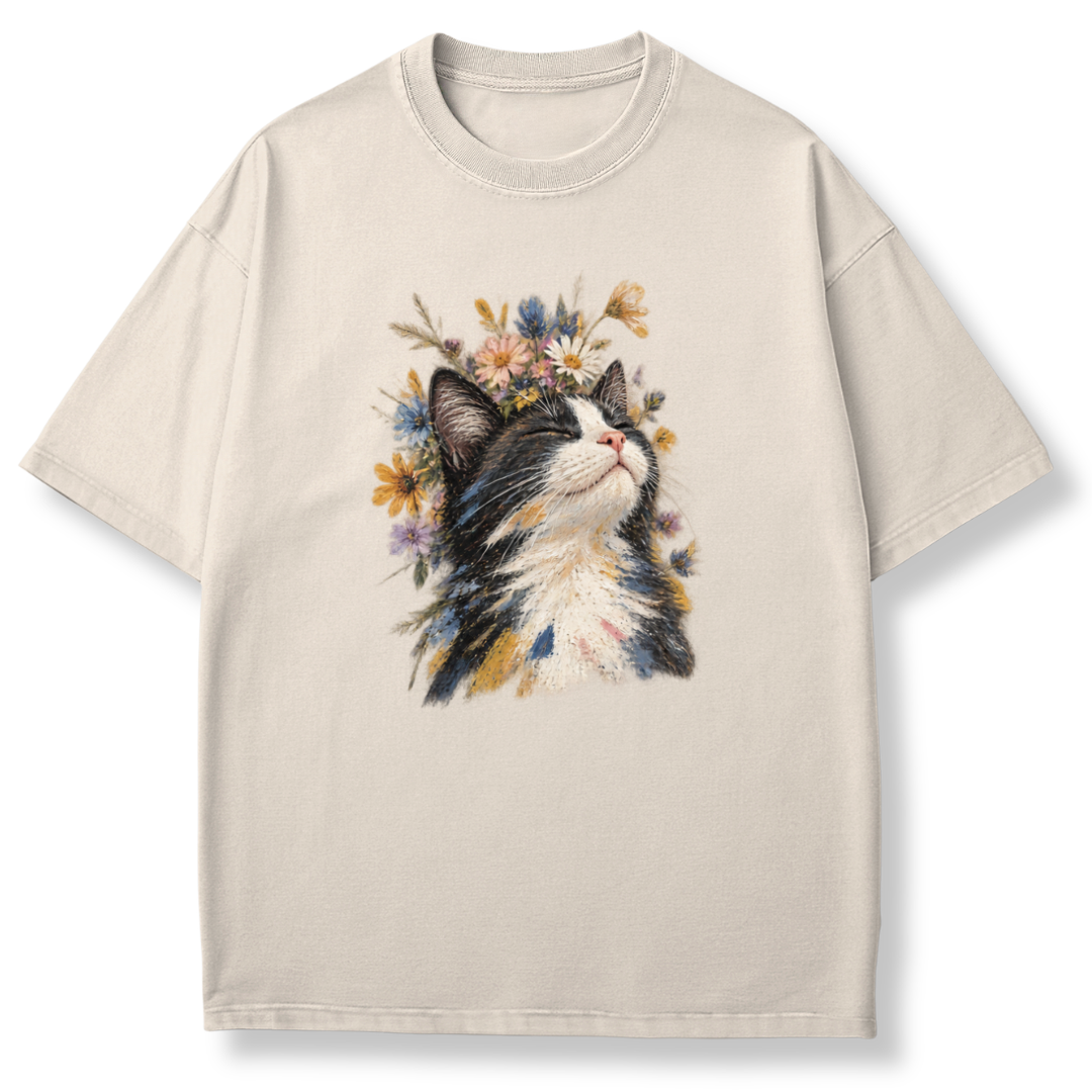 Painterly Cat Portrait T-shirt