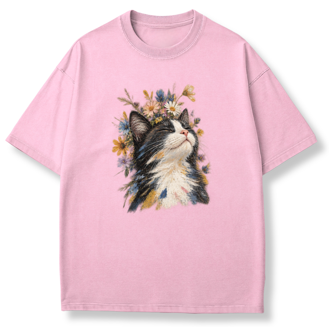 Painterly Cat Portrait T-shirt