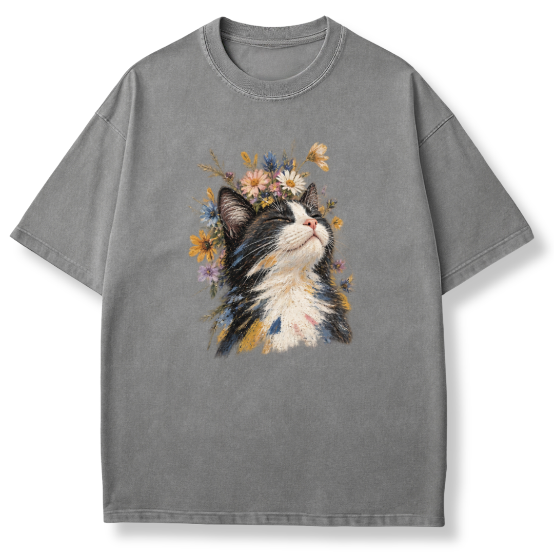 Painterly Cat Portrait T-shirt