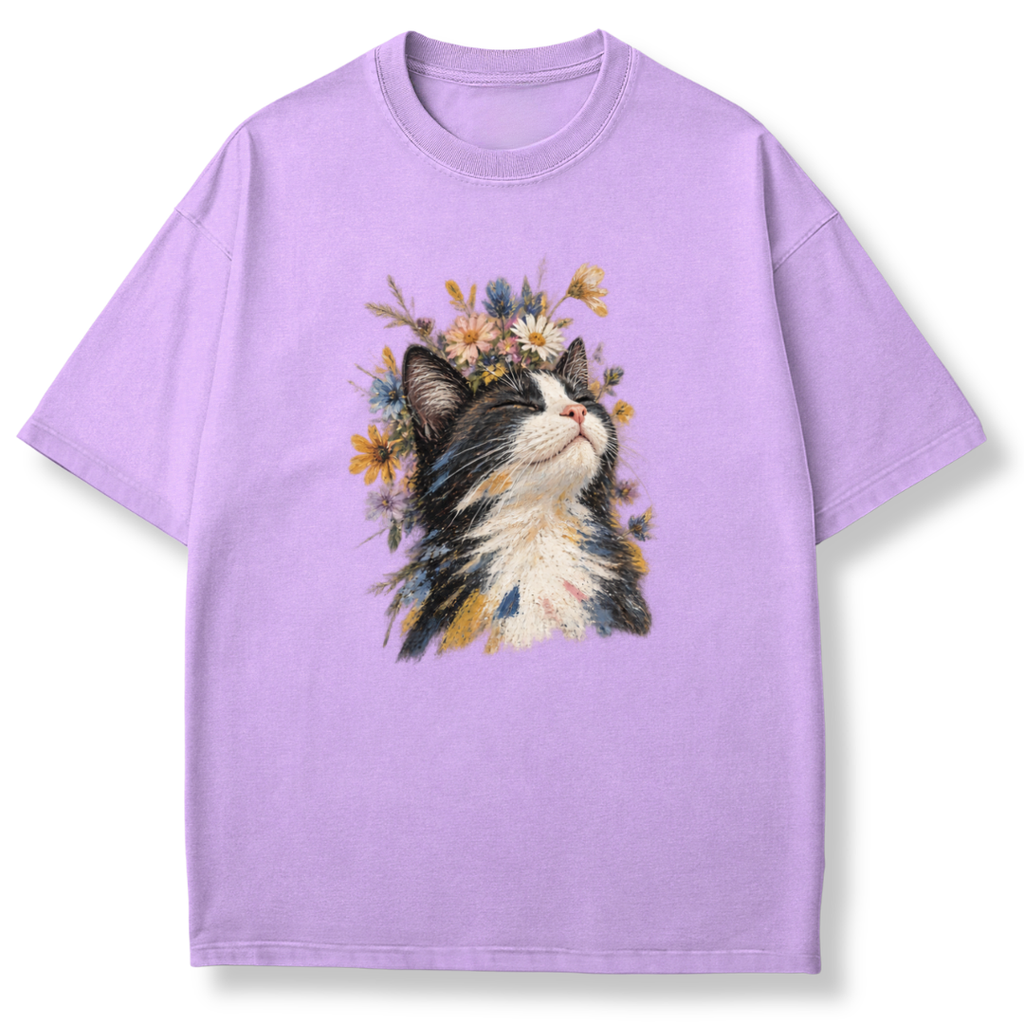 Painterly Cat Portrait T-shirt